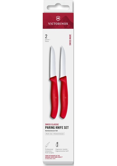 Victorinox 6.7491.2c1 Swiss Classic 2li Soyma Bıçağı Set, Kırmızı Kırmızı