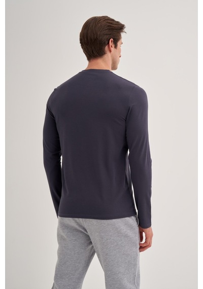 Cazador 56060 Erkek Bisiklet Yaka Sweatshirt Antrasit