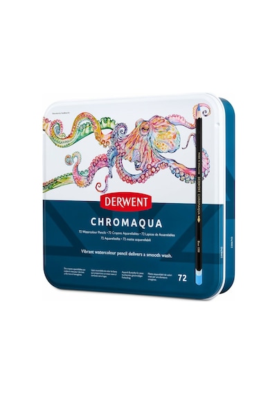 Derwent Chromaqua Suluboya Kalem Seti 72 Renk Karışık Renkli