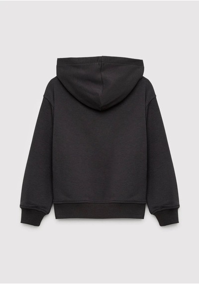 Mavi Logo Baskılı Kapüşonlu Antrasit Kız Çocuk Sweatshirt M7s10179-70087