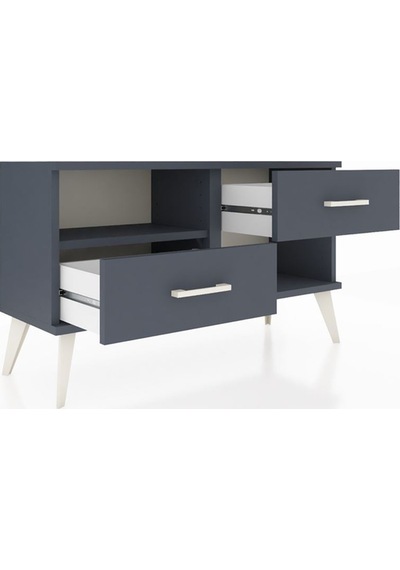 Arges Şifonyer Tek Raflı 2 Çekmeceli 88x30x48 Antrasit-antrasit Antrasit Arges Şifonyer Tek Raflı 2 Çekmeceli 88x30x48 Antrasit-antrasit Antrasit