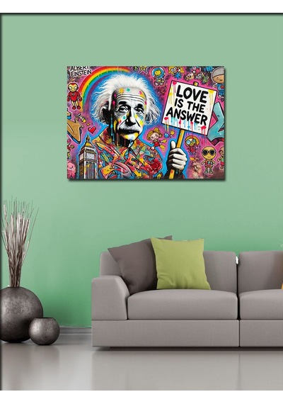 Kanvas Tablo Love İs The Answer Einstein