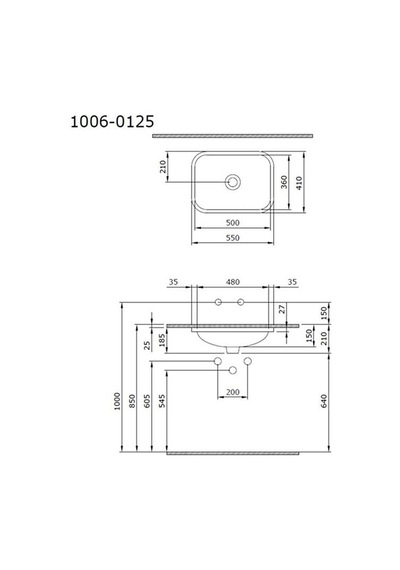 Bocchi Scala Tezgah Altı Lavabo Mat Beyaz 1006-002-0125