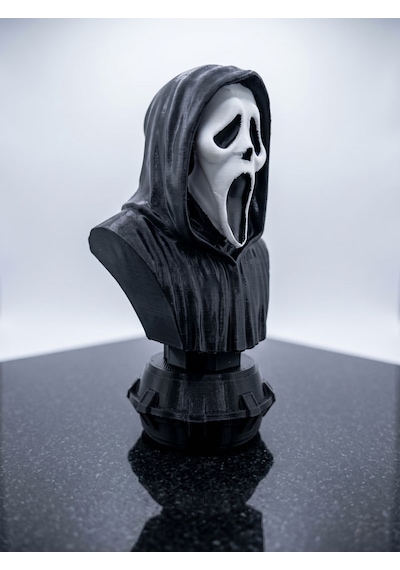 Riva Self Ghostface Çığlık Maskesi Tasarım Masaüstü Dekoratif Obje Aksesuar - 12 Cm