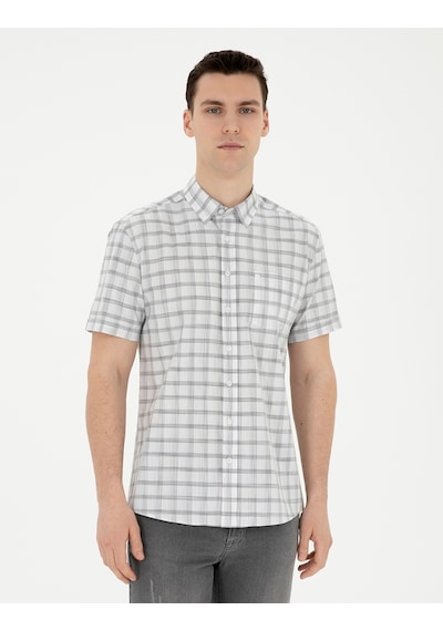 Pierre Cardin Erkek Gri Gömlek Kısa Kollu 50288566-vr024 Gri