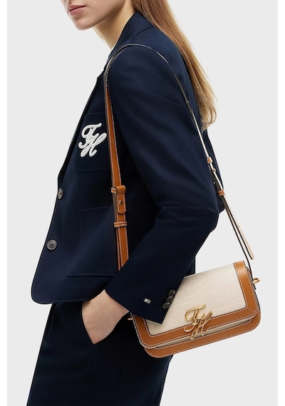 Tommy Hilfiger Logolu Çıkarılabilir Askılı Çanta Kadın Çanta Aw0aw18737 Gb8 Bej
