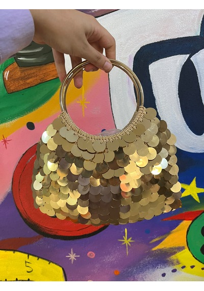Yıldıztuhafiye Pullu Abiye Çanta Altın-gold