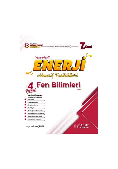 Palme 7.sınıf Enerji Fen Bilimleri Yeni Nesil Maarif Fasikülleri 4 Fasikül