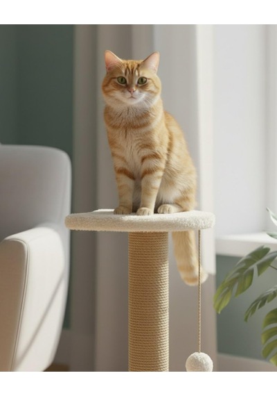 Pet Stepli Kedi Tırmalama Tahtası Beyaz