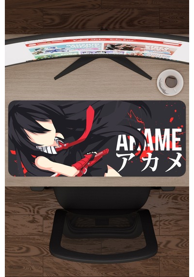 Akame Ga Kill Anime V5 - 70x30 Xl Gaming Kauçuk Kaymaz Taban Mouse Pad Fare Altlığı