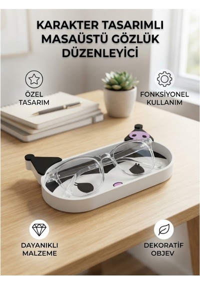Kuromi Tasarımlı Gözlük Tutucu Ve Çok Amaçlı Organizer