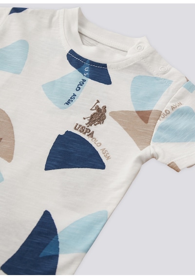 U.S. Polo Assn. U.s. Polo Assn Lisanslı Triangle Krem Erkek Bebek Takımı 5274-43282 Krem