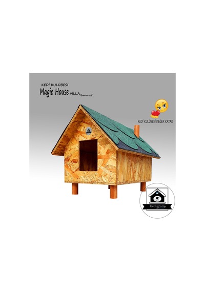Kedigram Kedi Kulübesi Büyük Kedi Evi Magic House Villa Greenroof