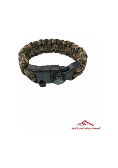Paracord Bileklik Haki Çok Renkli