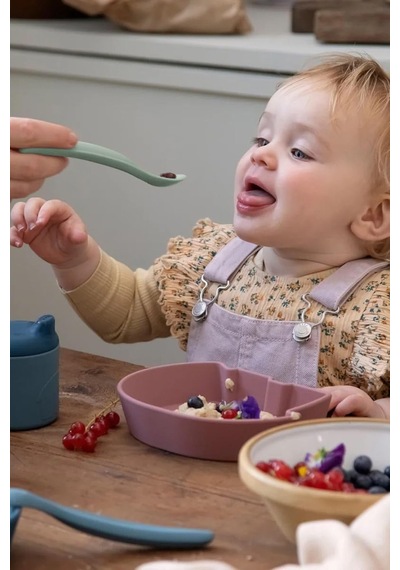 Meleni Baby 4'lü Silikon Mama Kaşığı - Diş Kaşıyıcı Bebek Beslenme Kaşığı Silikon Kaşık Bej, Pembe, Gri, Genel