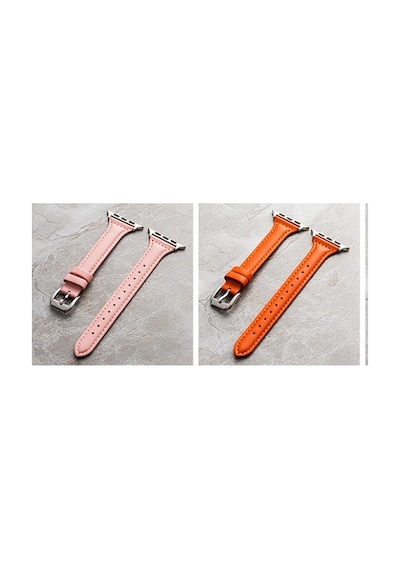 Watch Ultra 49mm Kordon Uyumlu Krd-28 Deri Strap Kayış Nvth- Siyah