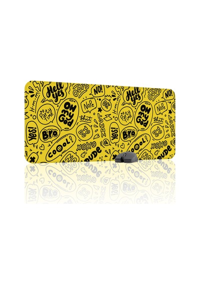 İllüstrasyon Kaymaz Dikişli Kauçuk Oyuncu Mousepad V1 - 90x40 Xxl Gaming Mouse Pad Fare Altlığı