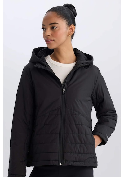 DeFactoFit Su İtici Regular Fit Kapüşonlu Fermuarlı Mont D6085AX25SPBK81 Siyah