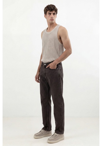 Antioch Straight Fit Erkek Jean Kahve