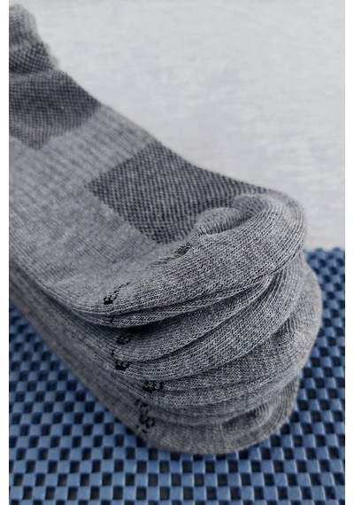 Sensu File Örgü Unisex 6'lı Patik Çorap Crp4062 Gri Grı