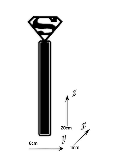 Süperman Temalı Metal Kitap Ayracı