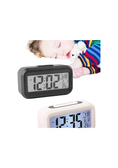Gece Dijital Masa Saati Dijital Alarmlı Led Ekran Pilli Çalar Saat Renkli 47402257