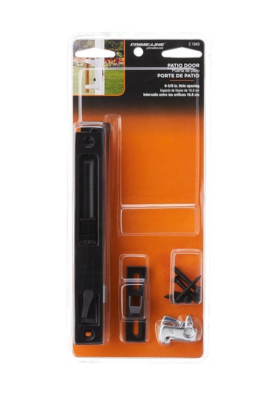 Prime-line C 1043 Diecast Anahtarsız Veranda Sürgülü Kapı Kolu Seti 1 İnç İla 1-1/8 İnç Kalın Sürgülü Cam Kapılar, Siyah Tekli Paket