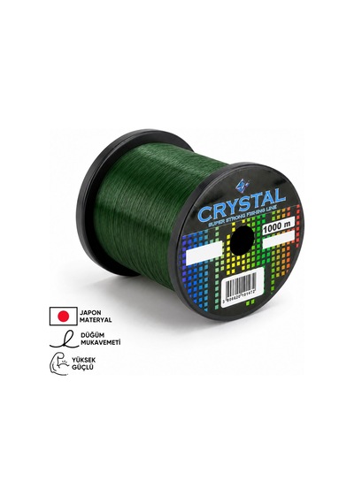1000 Mt Bobin Misina - Crystal - Yeşil - Ekstra Güçlü - 0,40 Mm