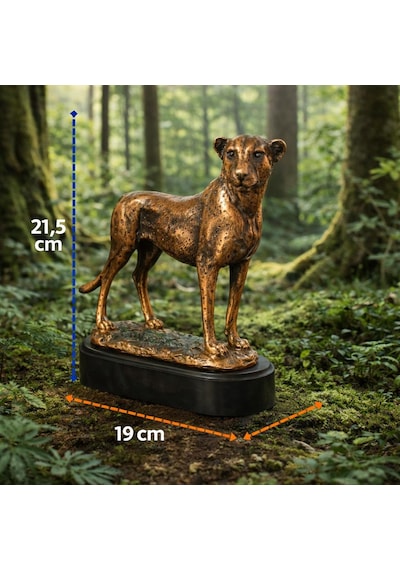 Leopar Biblo Dekoratif Leopar Heykeli Lüks Salon Ofis Masa Sehpa Konsol Dekoru 21.5 Cm