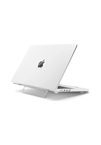 Apple Uyumlu MacBook Pro 13 M1-m2 Çip A2251-a2289-a2338-a2159 Standlı Şeffaf İz Bırakmayan Koruyucu Kapak Şeffaf