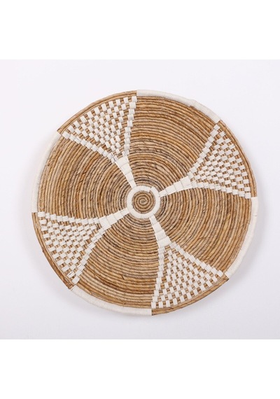 Peru 60x13 Cm Çap- Doğal Abaka Duvar Tabağı