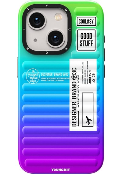 Apple Uyumlu iPhone 15 Kılıf Youngkit The Secret Color Serisi Kapak Yeşil