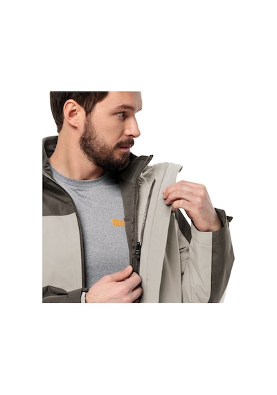 Jack Wolfskin Jack Wolfskın Taubenberg 3ın1 Jkt M Erkek Seal Outdoor Ceketi 111 Karışık Çok Renkli