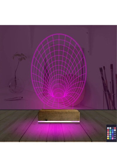 Luvivia Geometrik Dekoratif 3d Lamba - Masa Gece Lambası V10 Şeffaf