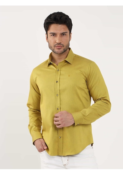 Dufy Koyu Sarı Erkek Slim Fit Düz Brent Yaka Uzun Kol Gömlek - 102499-koyu Sarı Koyu Sarı Dufy Koyu Sarı Erkek Slim Fit Düz Brent Yaka Uzun Kol Gömlek - 102499-koyu Sarı Koyu Sarı