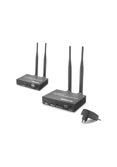 Hdmi Kvm Kablosuz Extender Loop-out 1080p 300 M Siyah Hdx1443