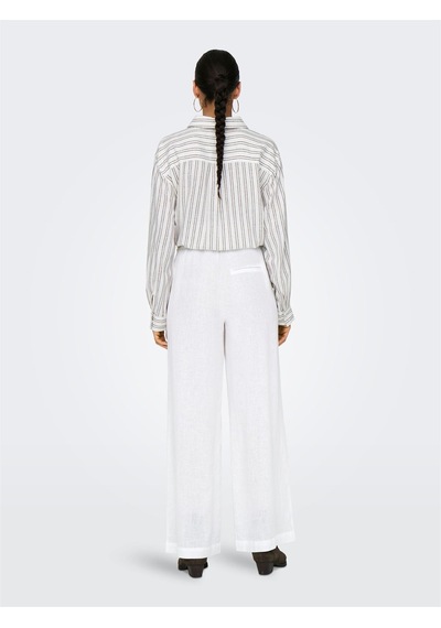 Only Onltokyo Hw Lınen Blend Pant Pnt Noos Kadın Beyaz Pantolon - 15259590 Beyaz