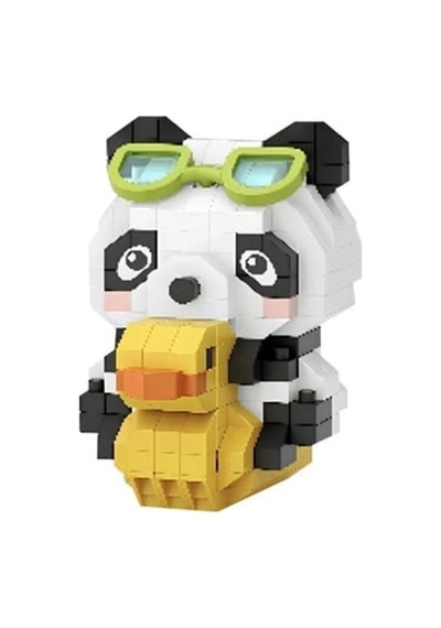 Mey İthalat Lz-8634 Ördekli Panda 190 Parça Block Oyuncak-mini Poşet