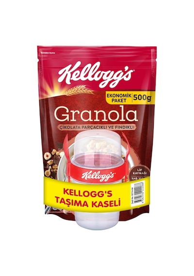 Granola Çikolata Parçacıklı Ve Fındıklı 500 Gram,granola Kap Hediye