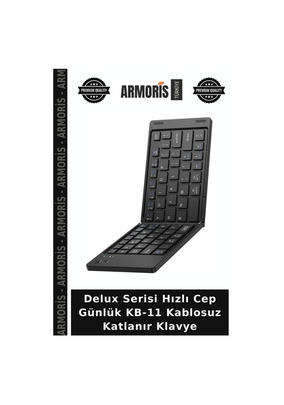 Delux Serisi Hızlı Cep Günlük Kb-11 Kablosuz Katlanır Klavye