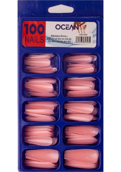 Ocean 100'lü Balerin Tırnak Pembe Asu-232