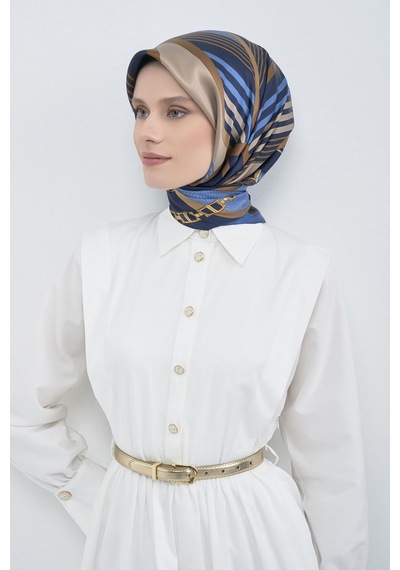 Armine Saf İpek Sura Eşarp-2026 İlkbahar-yaz- 952100d Lacivert