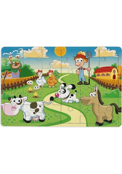 Çiftliğim 24 Parça Ahşap Puzzle
