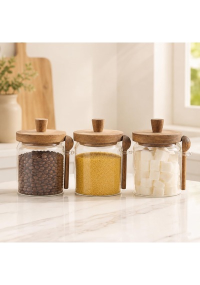 Akasya Kapaklı Kaşıklı Cam Kavanoz 450 Ml 3'lü Set, Şeffaf Cam Saklama Kavanozu, Ahşap Kapaklı Kaşıklı Mutfak Düzenleyici, Baharat Kahve Şeker Bakliyat Kuruyemiş Kavanozu Çok Renkli Akasya Kapaklı Kaşıklı Cam Kavanoz 450 Ml 3'lü Set, Şeffaf Cam Saklama Kavanozu, Ahşap Kapaklı Kaşıklı Mutfak Düzenleyici, Baharat Kahve Şeker Bakliyat Kuruyemiş Kavanozu Çok Renkli
