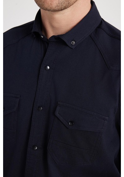 Tudors Erkek Regular Fit Rahat Kesim Çift Cepli Spor Yaka Denim Lacivert Gömlek-36861 Lacivert Tudors Erkek Regular Fit Rahat Kesim Çift Cepli Spor Yaka Denim Lacivert Gömlek-36861 Lacivert