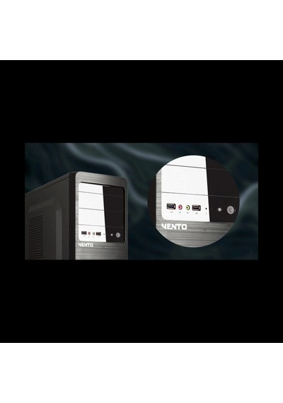 Vento Vs114f Mid Tower, 400w Siyah, Kurumsal Kasa