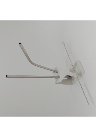 2 Adet Çelik Pipet Ve Temizleme Fırçası 3 Parça Çelik Pipet Seti Düz Pipet Eğik Pipet Ve Temizleme Fırçası 3'lü Set