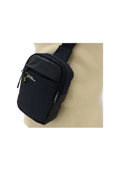 M 1019 Mega Bag Unisex Göğüs Çapraz Çanta, Portföy Çanta Siyah