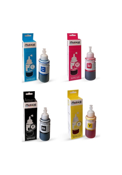 Epson Ecotank L3150 İçin 4renk 1 Takım Photoink Mürekkep Bk8681986456115 Photoink