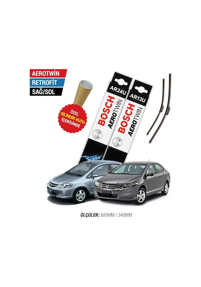 Bosch Aerotwin Honda City Silecek Takımı (2006-2011)